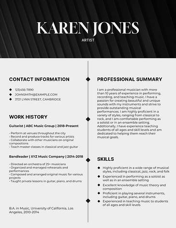 نماذج سير ذاتية عصرية