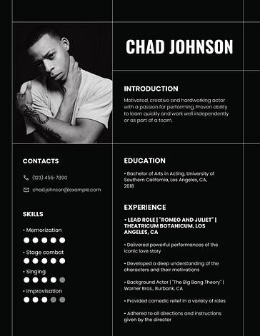 Acting Resume Templates