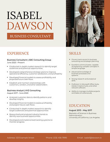 نماذج سيرة ذاتية احترافية لقطاع الأعمال