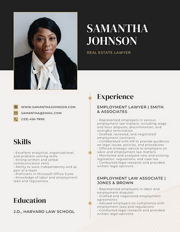 Elegant Lawyer Resume Templates Renderforest Elegant Lawyer Resume Templates Renderforest