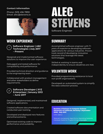 Tech Resume Templates Renderforest Tech Resume Templates Renderforest