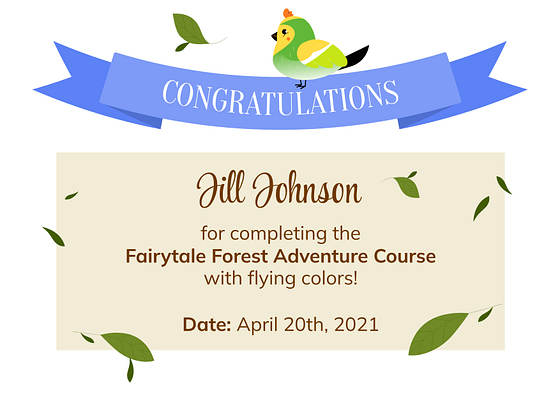 Certificados de Conquistas para Crianças