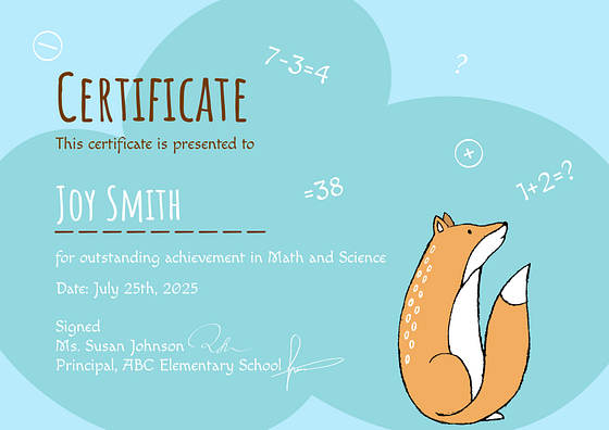 Certificados de Conquistas para Crianças