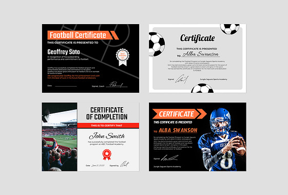 Soccer Excellence Certificates