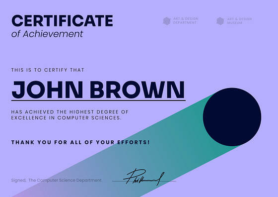 Modèles de certificats créatifs