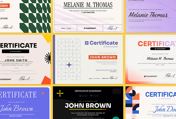 Modèles de certificats créatifs