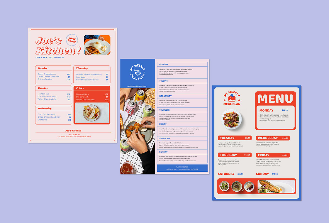 Taste of the Week Menu Templates | Renderforest