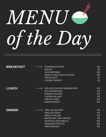Speisekartenvorlagen für Catering-Unternehmen