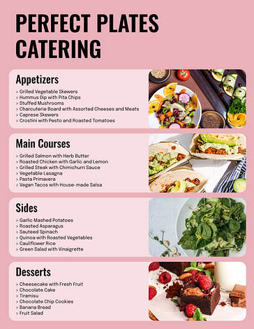 Speisekartenvorlagen für Catering-Unternehmen