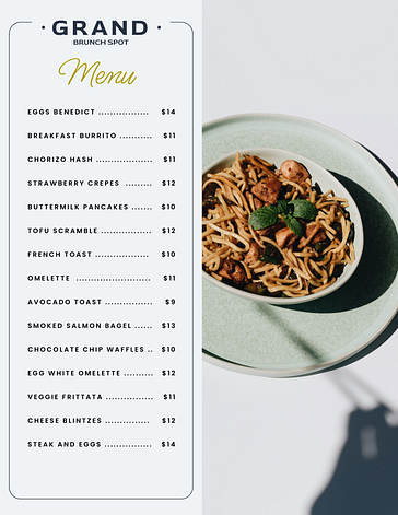 Modelos de Menus de Restaurante Elegantes
