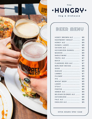 Modelos de Menus de Restaurante Elegantes
