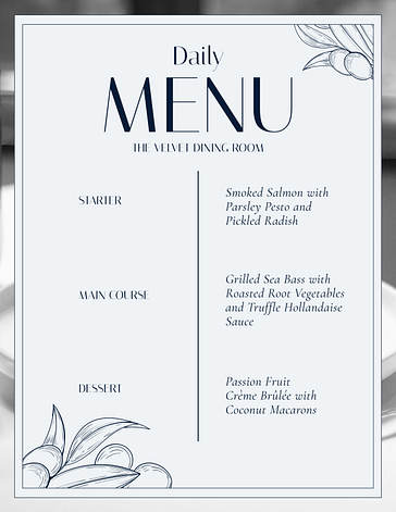 Modelos de Menus de Restaurante Elegantes