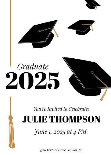 Invitations pour la remise des diplômes