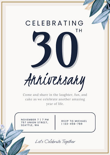 Шаблоны Приглашений для Особых Случаев