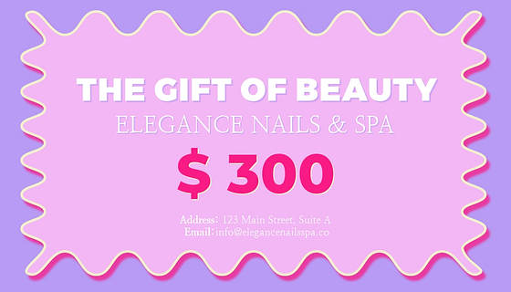 Nagelstudio Geschenkkartenvorlagen