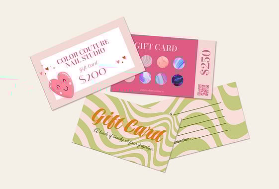 Nagelstudio Geschenkkartenvorlagen