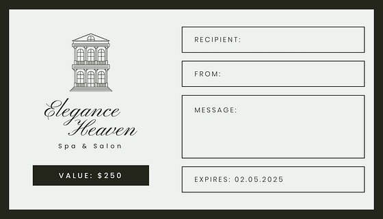 Selección de tarjetas de regalo de hotel y bienestar