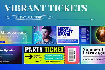 Entradas de fiesta vibrantes