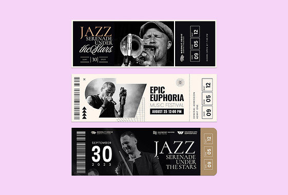 Plantillas de entradas de concierto