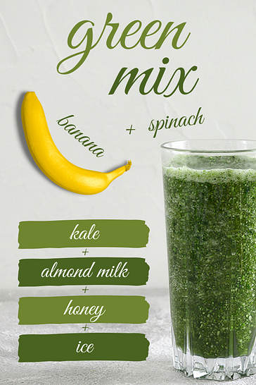 Frische Fusionssmoothie-Rezeptkarten