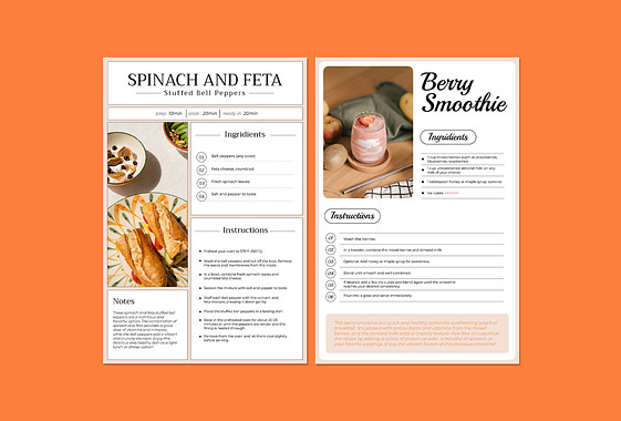 Balancierte Leckerbissen-Rezeptkarten