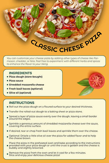 Карточки с Рецептами Пиццы и Бургеров