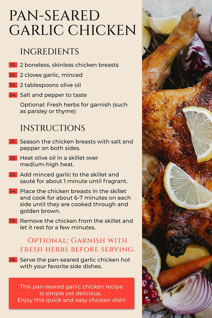 Picture Perfect Recipe Cards | Renderforest