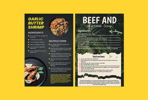 Cartões de Receitas Imagem Perfeita