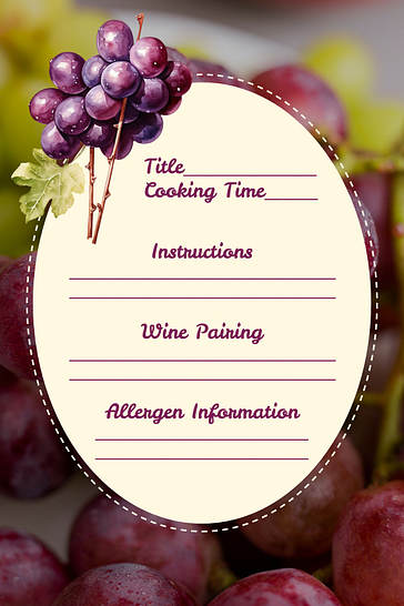 Watercolor Recipe Card Templates