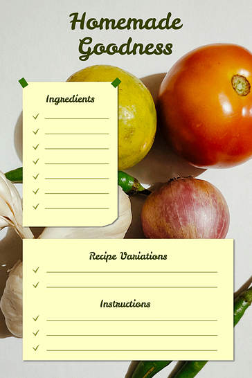 Watercolor Recipe Card Templates