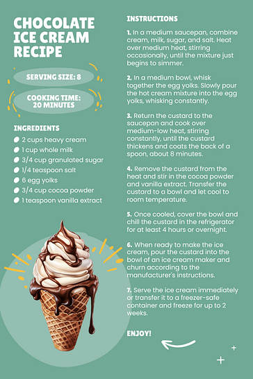 Watercolor Recipe Card Templates