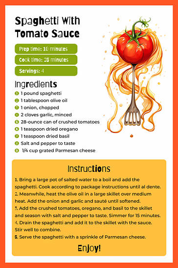 Watercolor Recipe Card Templates