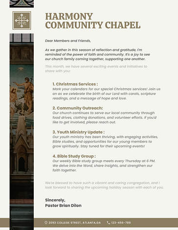 Colección de papelería para la iglesia