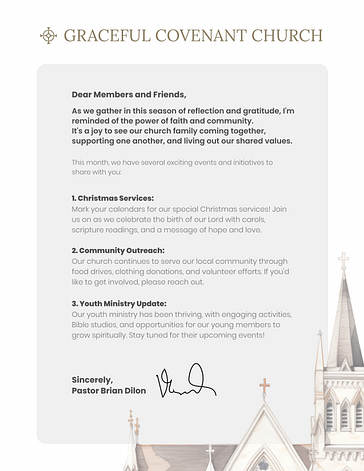 Colección de papelería para la iglesia