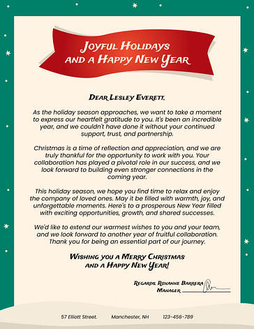 Papéis Timbrados Festivos de Natal