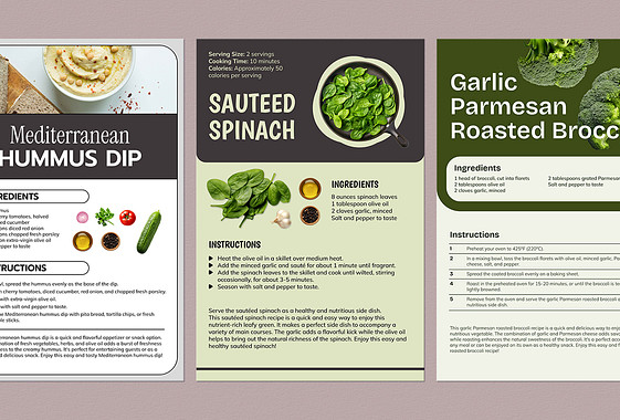 Ästhetische Rezeptkartenvorlagen