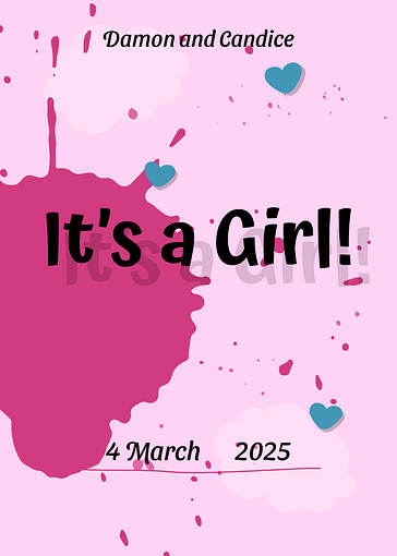 Colorful Gender Reveal Announcements