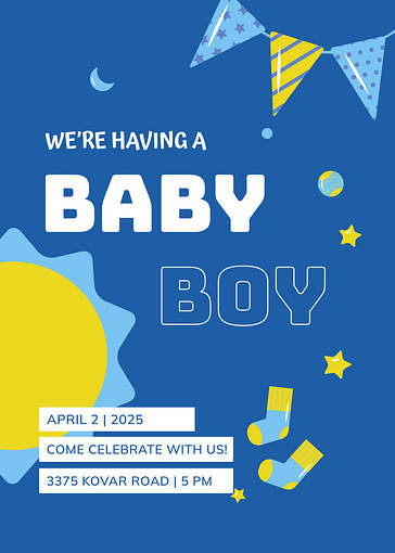 Colorful Gender Reveal Announcements