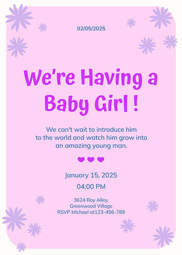 Colorful Gender Reveal Announcements