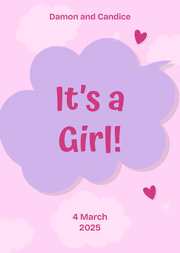 Colorful Gender Reveal Announcements
