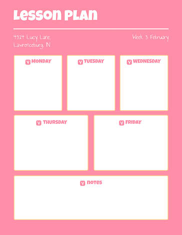楽しいレッスンプランのテンプレート