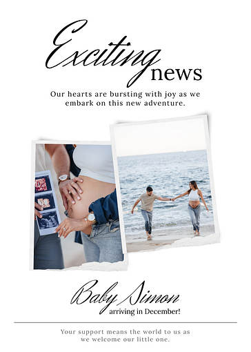 Pregnancy Announcement Templates