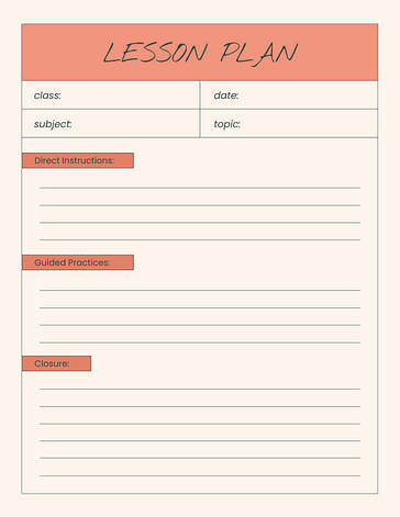 教師用授業プラン用テンプレート