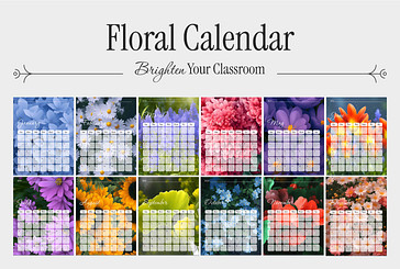 Plans de cours avec calendrier floral