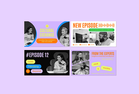 Miniaturas de YouTube para pódcast