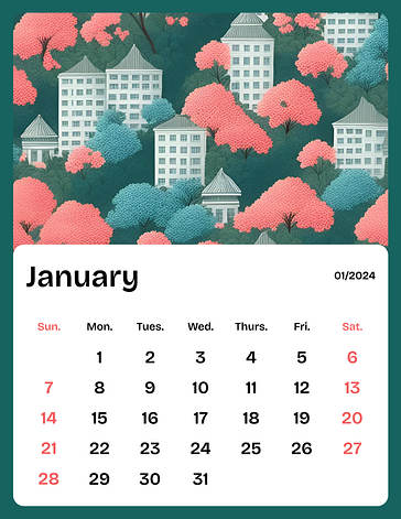 Illustrierte Kalender-Lehrpläne