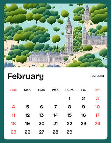Illustrierte Kalender-Lehrpläne
