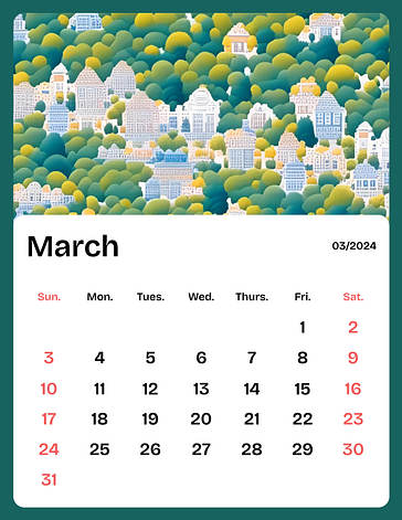 Illustrierte Kalender-Lehrpläne