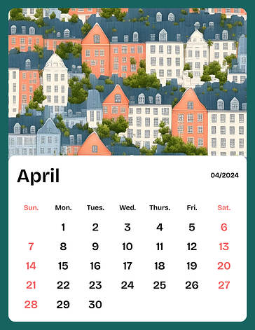 Illustrierte Kalender-Lehrpläne