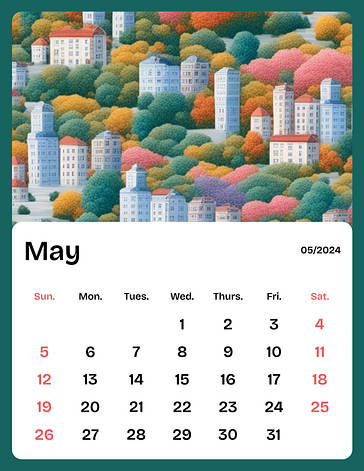 Illustrierte Kalender-Lehrpläne